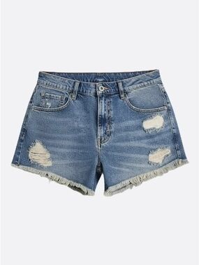 torrid Distressed Light Blue Denim Cutoff Shorts